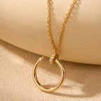 [LUXE JEWELRY] JUSTE NECKLACE HALF DIAMOND