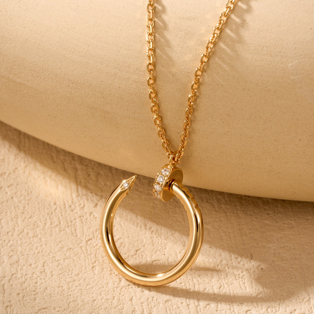 [LUXE JEWELRY] JUSTE NECKLACE HALF DIAMOND