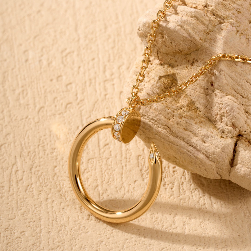 [LUXE JEWELRY] JUSTE NECKLACE HALF DIAMOND