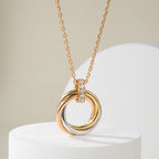 [LUXE JEWELRY] TRINITY MEDIUM  DIAMONDS NECKLACE