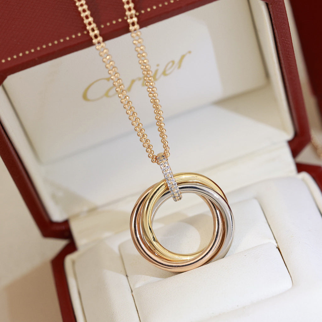 [LUXE JEWELRY] TRINITY MEDIUM  DIAMONDS NECKLACE