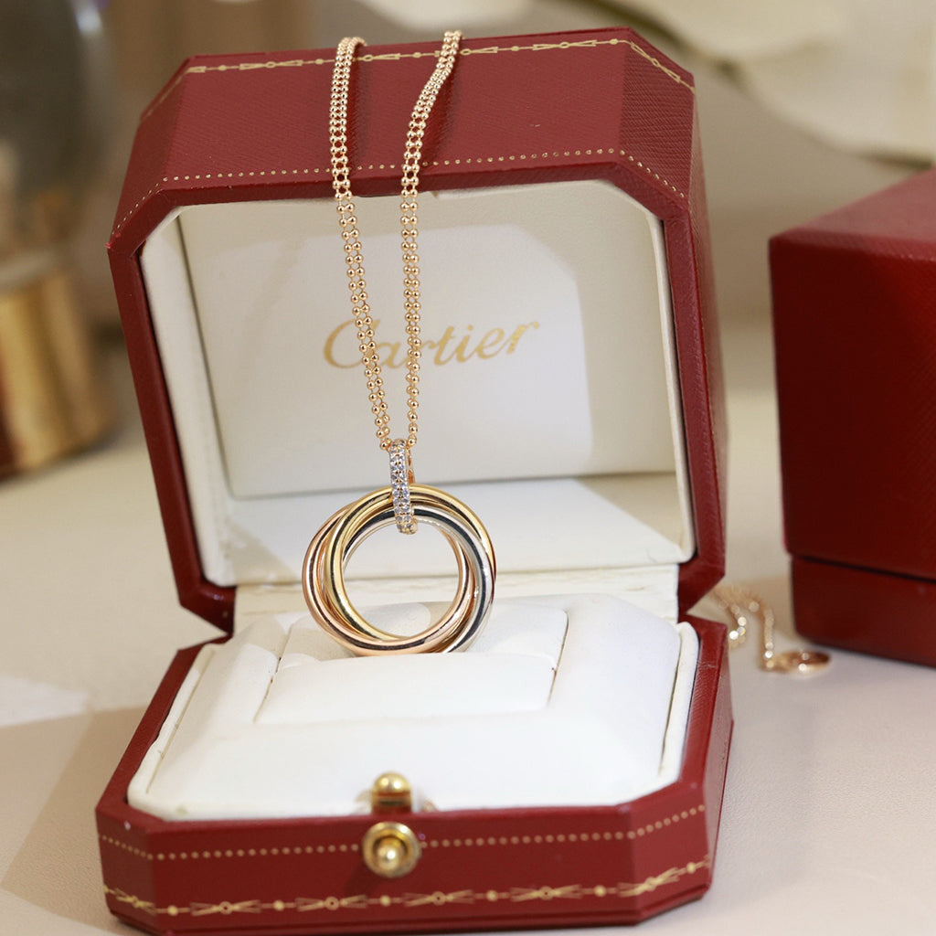 [LUXE JEWELRY] TRINITY MEDIUM  DIAMONDS NECKLACE