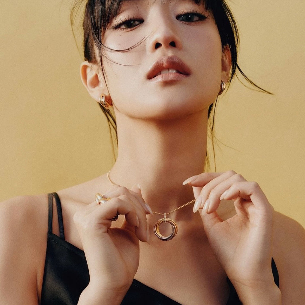 [LUXE JEWELRY] TRINITY MEDIUM  DIAMONDS NECKLACE