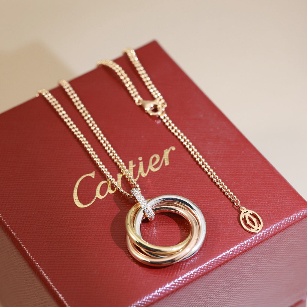 [LUXE JEWELRY] TRINITY MEDIUM  DIAMONDS NECKLACE