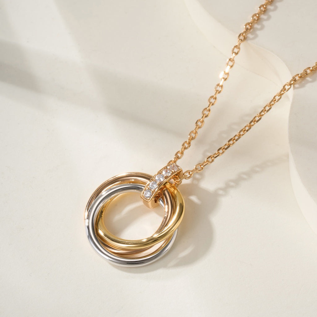 [LUXE JEWELRY] TRINITY MEDIUM  DIAMONDS NECKLACE