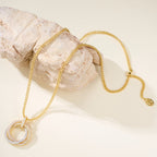 [LUXE JEWELRY] TRINITY LARGE FULL DIAMOND  NECKLACE