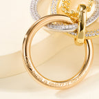 [LUXE JEWELRY] TRINITY LARGE FULL DIAMOND  NECKLACE