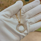[LUXE JEWELRY] TRINITY LARGE FULL DIAMOND  NECKLACE