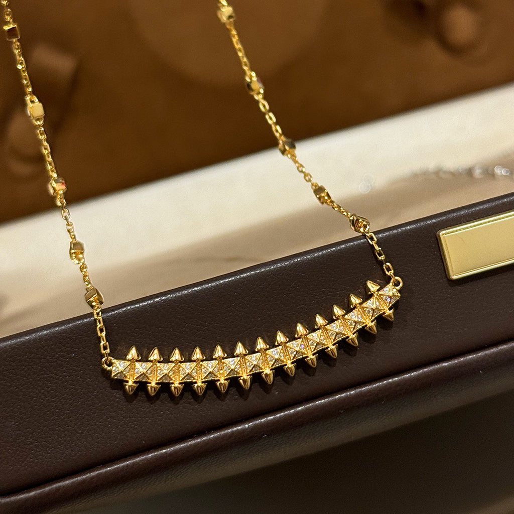 [LUXE JEWELRY] CLASH  SMALL FULL DIAMOND NECKLACE