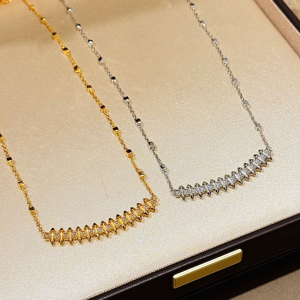 [LUXE JEWELRY] CLASH  SMALL FULL DIAMOND NECKLACE