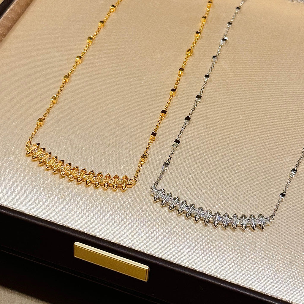 [LUXE JEWELRY] CLASH  SMALL FULL DIAMOND NECKLACE