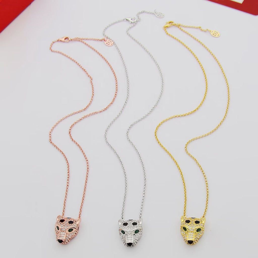 [LUXE JEWELRY] PANTHERE FULL DIAMOND NECKLACE