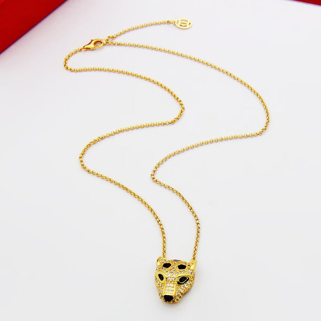 [LUXE JEWELRY] PANTHERE FULL DIAMOND NECKLACE
