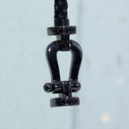 [LUXE JEWELRY]FORCE LARGE SERIES HORSESHOE BLACK SAMURAI BRACELET