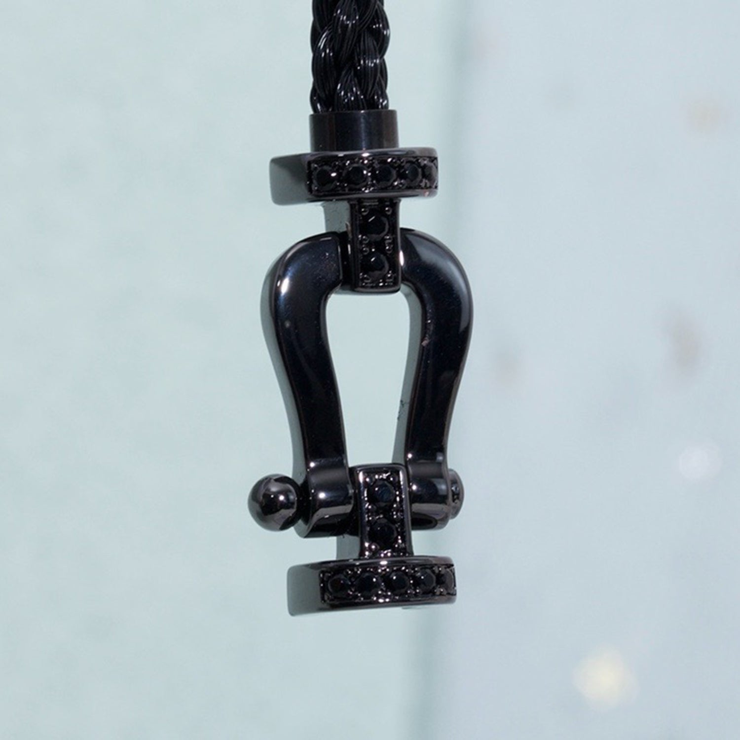 [LUXE JEWELRY]FORCE LARGE SERIES HORSESHOE BLACK SAMURAI BRACELET