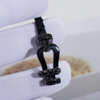 [LUXE JEWELRY]FORCE LARGE SERIES HORSESHOE BLACK SAMURAI BRACELET