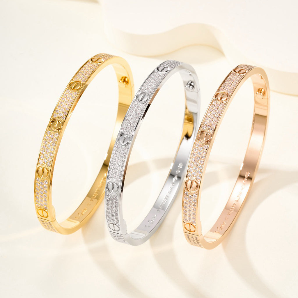 [LUXE JEWELRY] LOVE BRACELET 4.8MM DIAMOND-PAVED