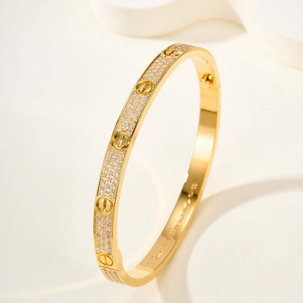 [LUXE JEWELRY] LOVE BRACELET 4.8MM DIAMOND-PAVED