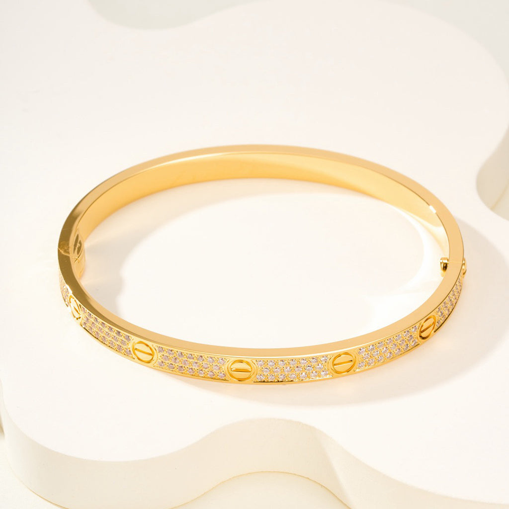[LUXE JEWELRY] LOVE BRACELET 4.8MM DIAMOND-PAVED
