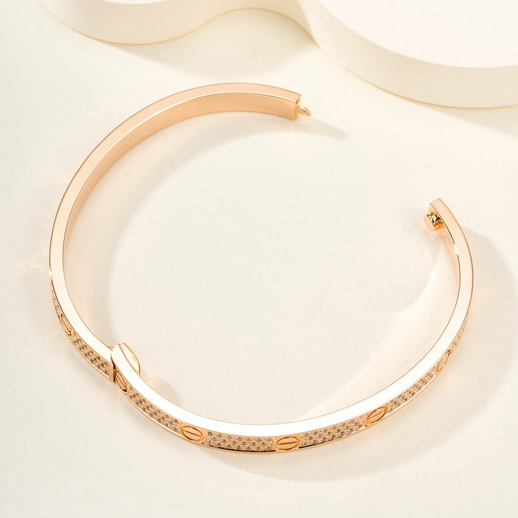 [LUXE JEWELRY] LOVE BRACELET 4.8MM DIAMOND-PAVED