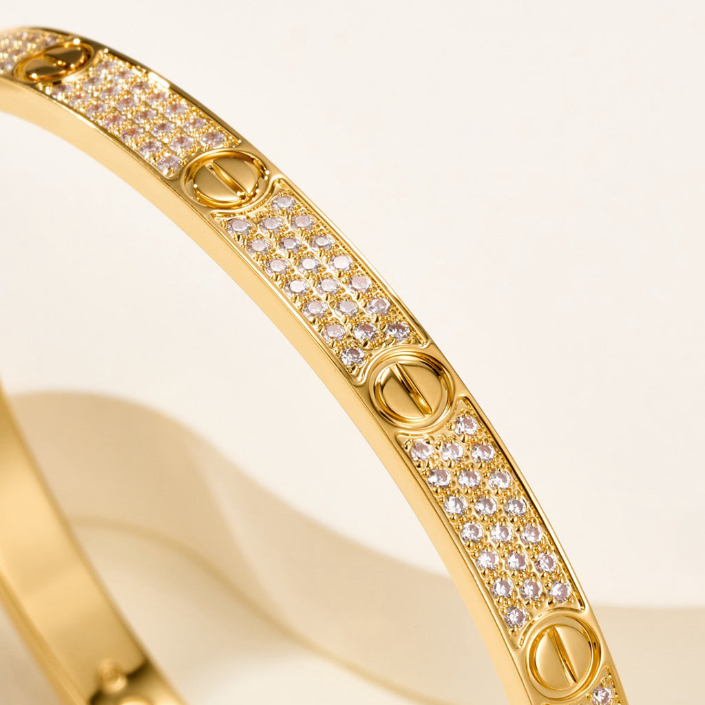 [LUXE JEWELRY] LOVE BRACELET 4.8MM DIAMOND-PAVED