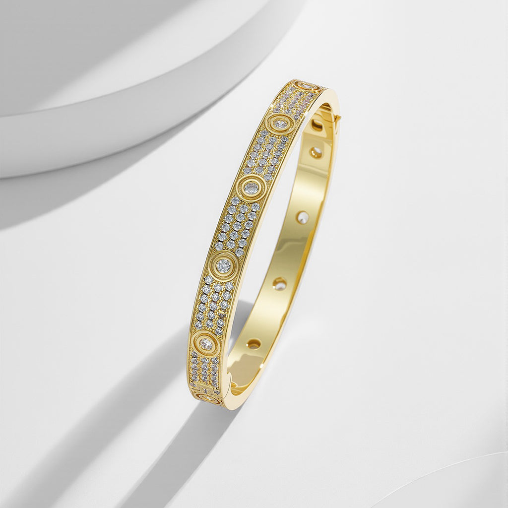 [LUXE JEWELRY] LOVE BRACELET 6.1MM DIAMOND-PAVED 10 BIG DIAMONDS