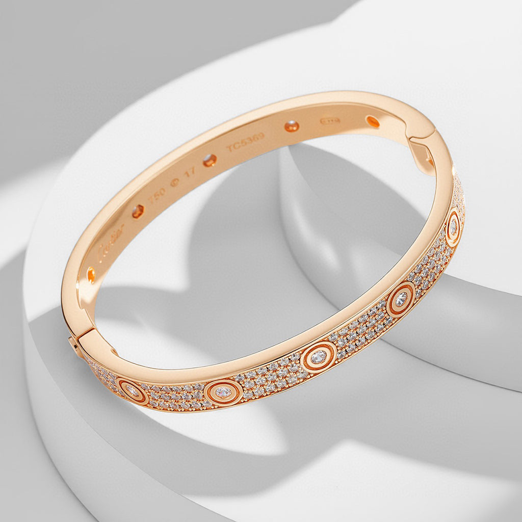 [LUXE JEWELRY] LOVE BRACELET 6.1MM DIAMOND-PAVED 10 BIG DIAMONDS