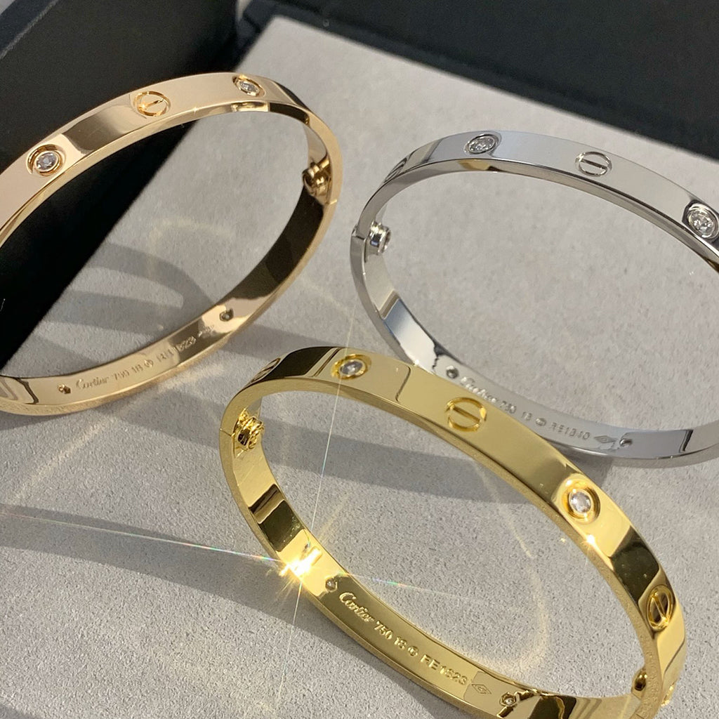 [LUXE JEWELRY] LOVE BRACELET 6.1MM 4 DIAMONDS