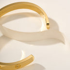 [LUXE JEWELRY] LOVE BRACELET 6.1MM 1 DIAMOND OPEN CUFF