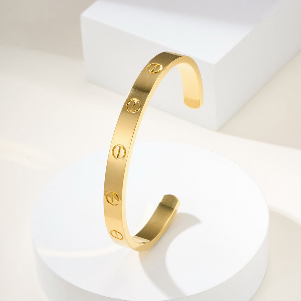 [LUXE JEWELRY] LOVE BRACELET 6.1MM OPEN CUFF