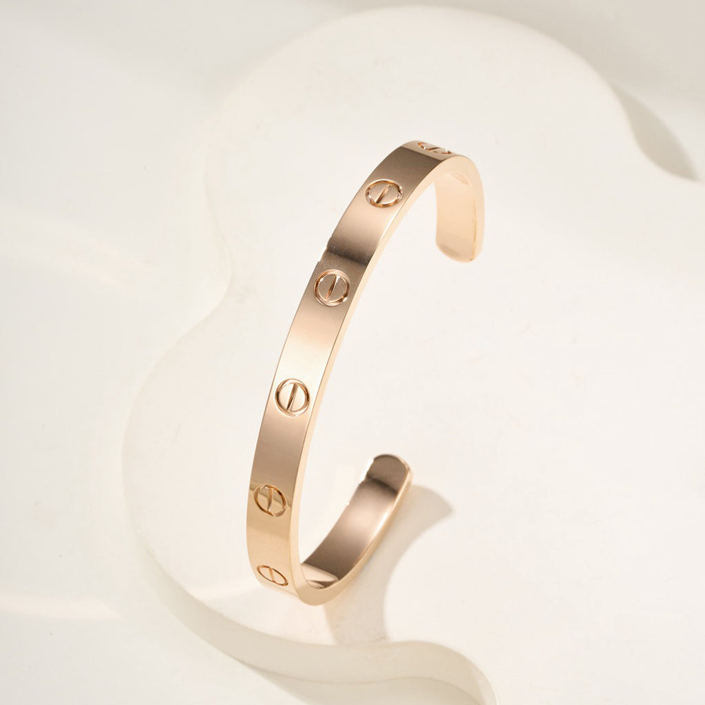 [LUXE JEWELRY] LOVE BRACELET 6.1MM OPEN CUFF