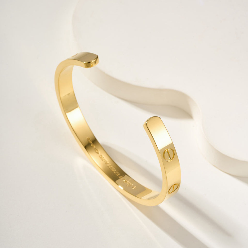 [LUXE JEWELRY] LOVE BRACELET 6.1MM OPEN CUFF