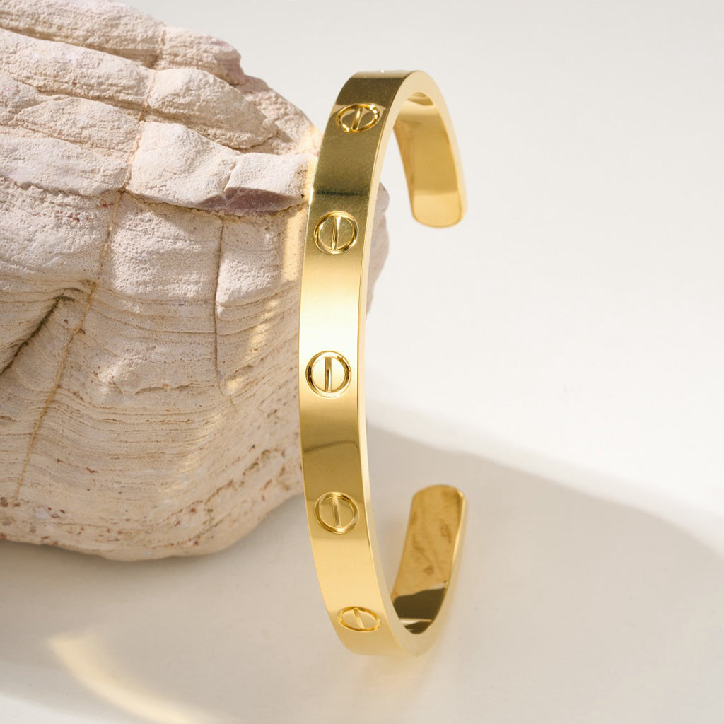 [LUXE JEWELRY] LOVE BRACELET 6.1MM OPEN CUFF