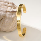 [LUXE JEWELRY] LOVE BRACELET 6.1MM OPEN CUFF