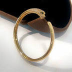 [LUXE JEWELRY] PANTHERE HALF DIAMOND OPEN BRACELET