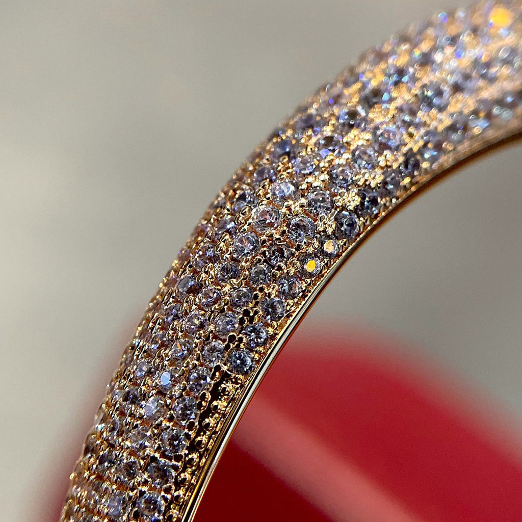[LUXE JEWELRY] PANTHERE HALF DIAMOND OPEN BRACELET