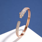 [LUXE JEWELRY] PANTHERE FULL DIAMOND OPEN BRACELET