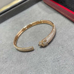 [LUXE JEWELRY] PANTHERE FULL DIAMOND OPEN BRACELET