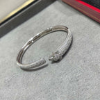 [LUXE JEWELRY] PANTHERE FULL DIAMOND OPEN BRACELET