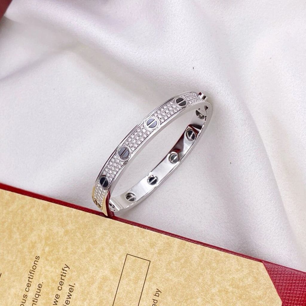 [LUXE JEWELRY] LOVE BRACELET 6.1MM DIAMOND-PAVED CERAMIC