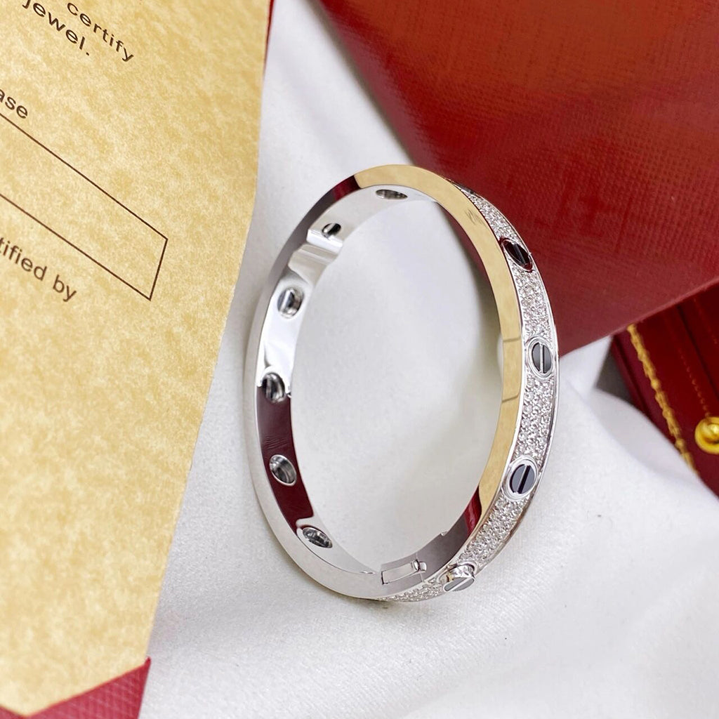 [LUXE JEWELRY] LOVE BRACELET 6.1MM DIAMOND-PAVED CERAMIC