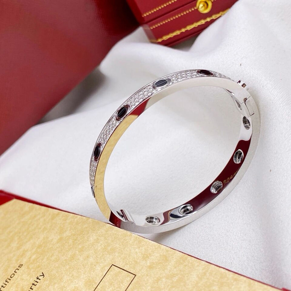 [LUXE JEWELRY] LOVE BRACELET 6.1MM DIAMOND-PAVED CERAMIC