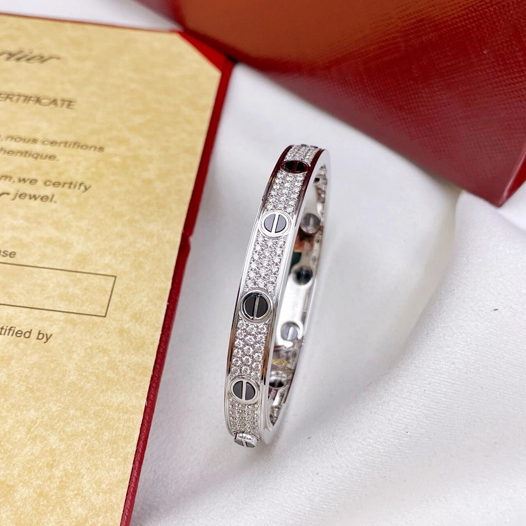 [LUXE JEWELRY] LOVE BRACELET 6.1MM DIAMOND-PAVED CERAMIC