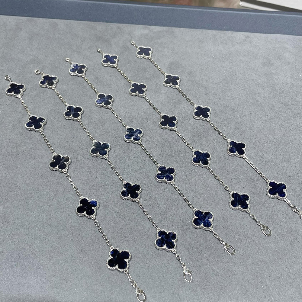[LUXE JEWELRY]CLOVER 5 MOTIF PIETERSITE BRACELET COLLECTION