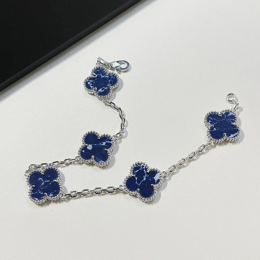 [LUXE JEWELRY]CLOVER 5 MOTIF PIETERSITE BRACELET COLLECTION
