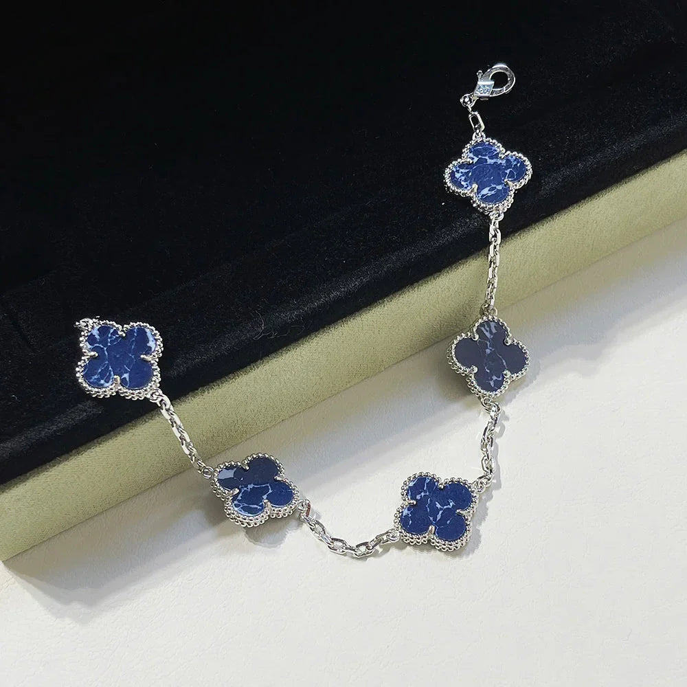 [LUXE JEWELRY]CLOVER 5 MOTIF PIETERSITE BRACELET COLLECTION