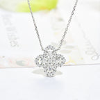 [LUXE JEWELRY]LOOP NECKLACE FULL MOTIF DIAMOND 16MM MULTIPLE COLORS