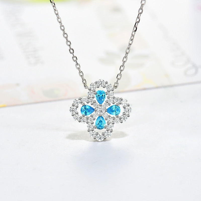 [LUXE JEWELRY]LOOP NECKLACE FULL MOTIF DIAMOND 16MM MULTIPLE COLORS