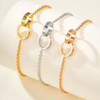 [LUXE JEWELRY] LOVE BRACELET DOUBLE RING