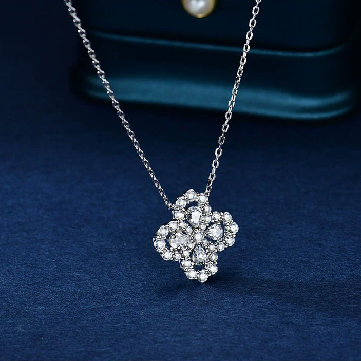 [LUXE JEWELRY]LOOP NECKLACE FULL MOTIF DIAMOND 16MM MULTIPLE COLORS